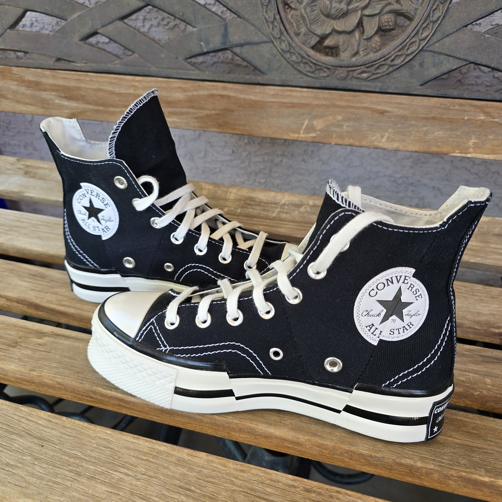Converse Chuck Taylor All Star 70 Hi Plus Black White Womens 6 Mens 4